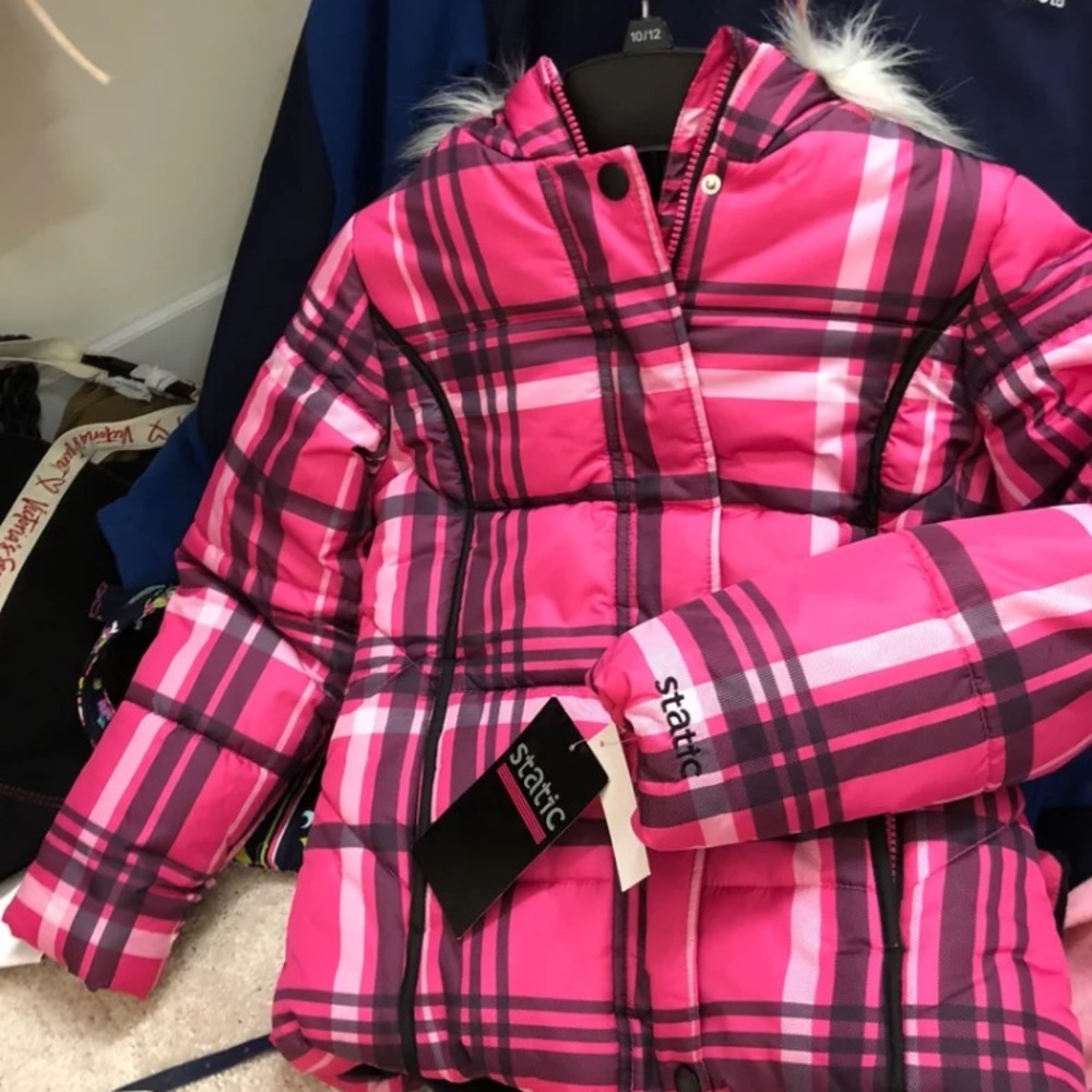 Static Kids Jacket Set With Scarf